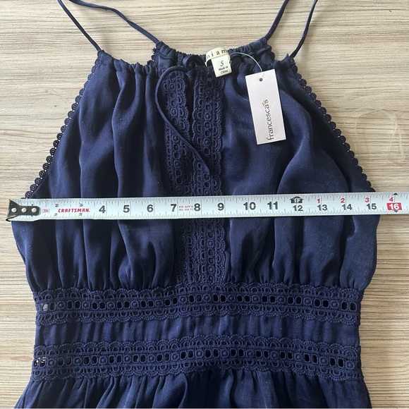 Francesca’s // Miami Navy adjustable Halter neck dress Size S NWT - Picture 5 of 8